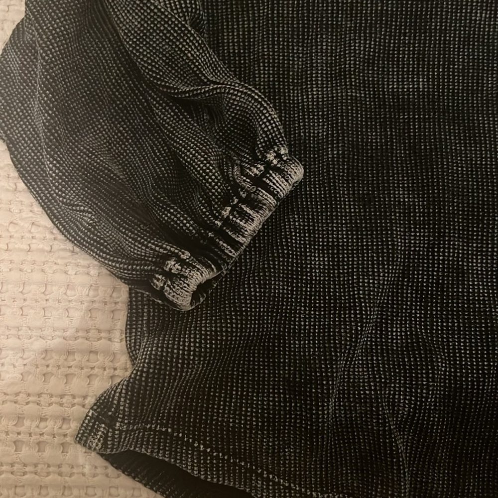 Pilcro Anthropologie Washed Waffle Quarter Sleeve Shirt Top - Picture 3 of 5